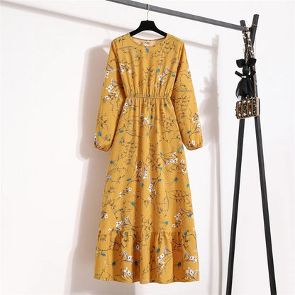 Maxi Casual Full Sleeve Floral Printed Dress