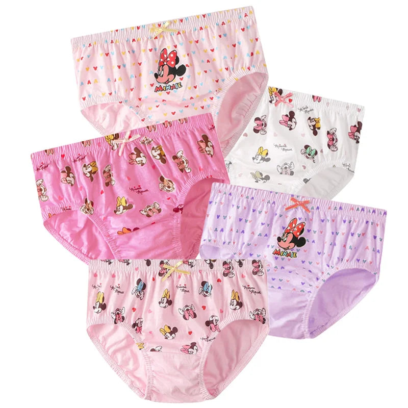 5 Packs/Box Mickey Cartoon Soft Cotton Underwear
