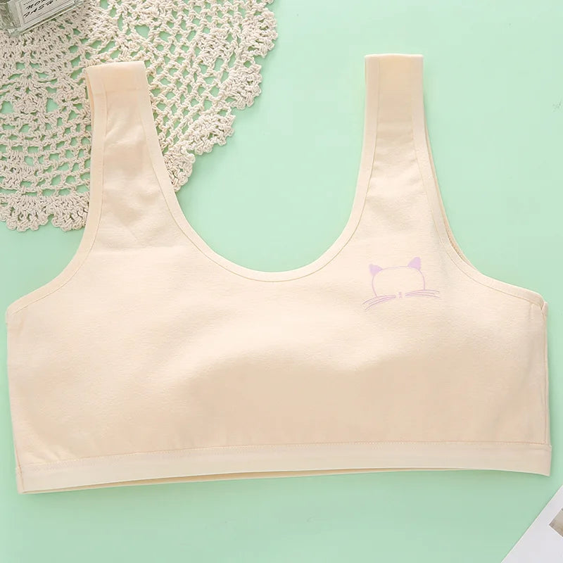 Girls' Underwear Small Vest Bra Cartoon a Cotton Bra