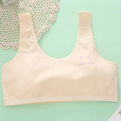 Girls' Underwear Small Vest Bra Cartoon a Cotton Bra