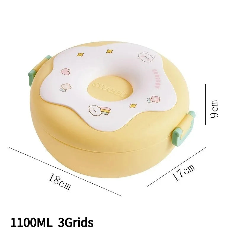 Cute Bear Lunch Box With Compartments Lunch Food Container