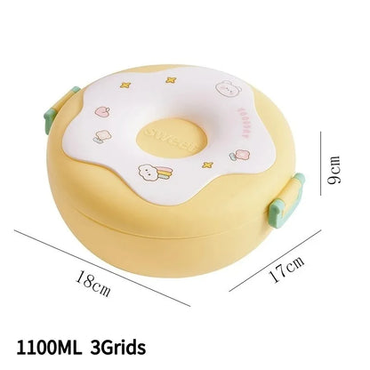 Cute Bear Lunch Box With Compartments Lunch Food Container