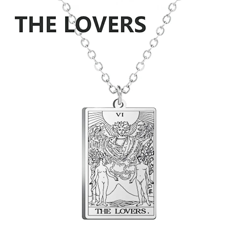 Stainless steel Classic Tarot Pendant Necklace