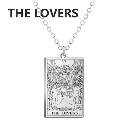 Stainless steel Classic Tarot Pendant Necklace