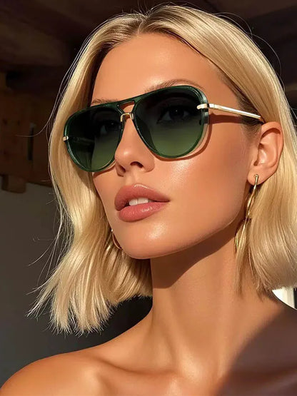 Vintage Metal Arrow Pilot Sunglasses