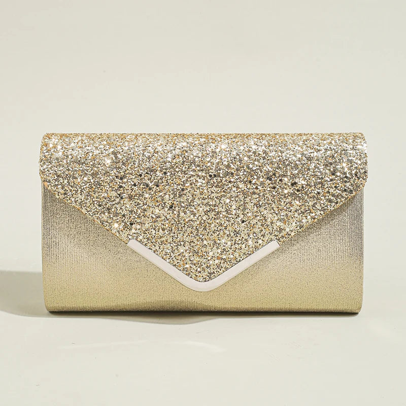 Prom Sequin Clutch Purse chain Shoulder Cross Body Bag