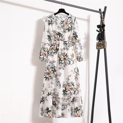 Maxi Casual Full Sleeve Floral Printed Dress
