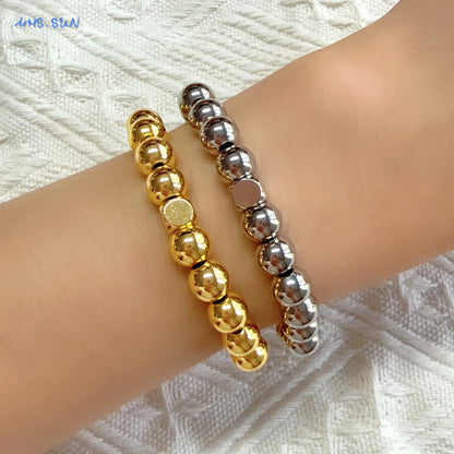 DANA Gold Plated Beads Elastic Bracelet