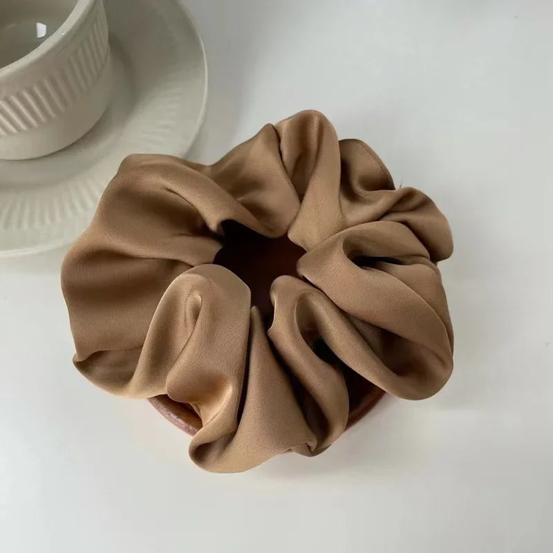 Silk Satin Scrunchies Korean Hair Band P