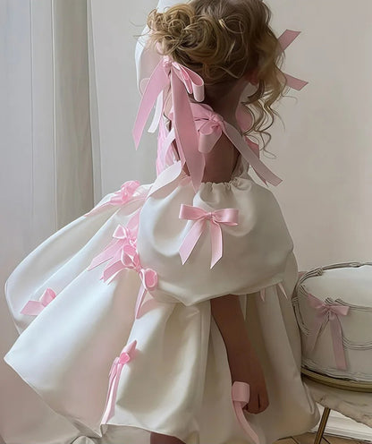 2-8Y Little Girls Puff-Sleeve Princess Dress