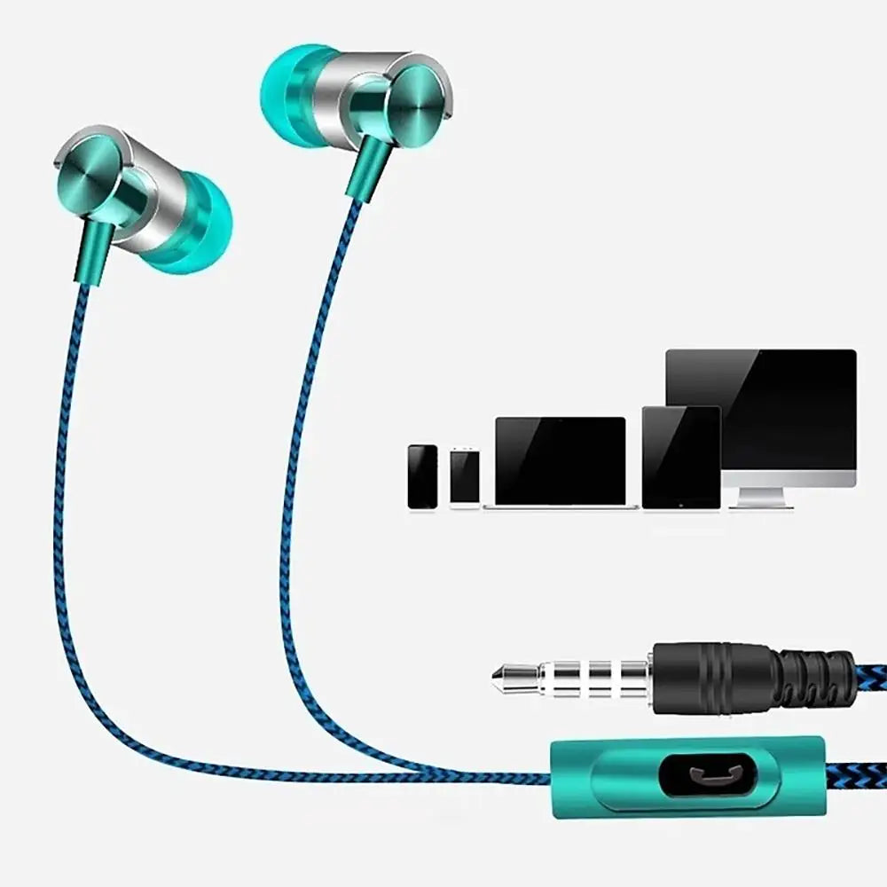 9D HIFI Heavy Bass Metal Wired Earphone Digital Headphone