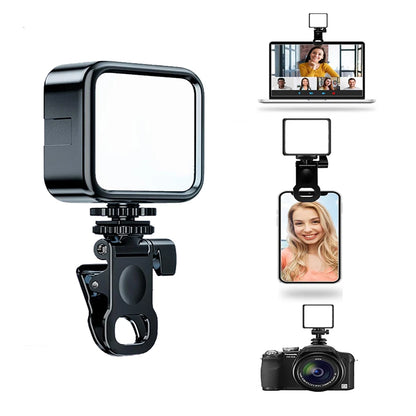Portable LED Selfie Fill Light for iPhone Samsung iPad Cell Phone Laptop Clip Ring Flash Fill Lamp