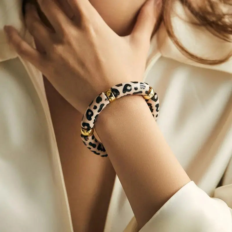 Mixed Color Bamboo Elastic Bracelets