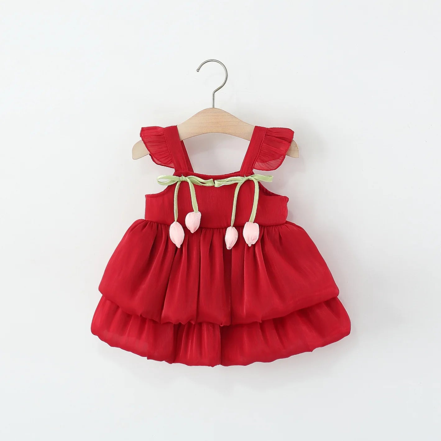 Baby Girl Flower Small Fly Sleeve Girl Dress