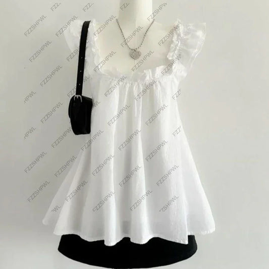 Solid color slim high street casual T-shirt