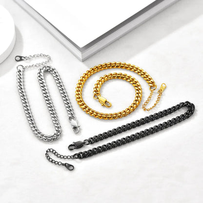 U7 Ankle Cuban Link Snake Figaro Bracelets