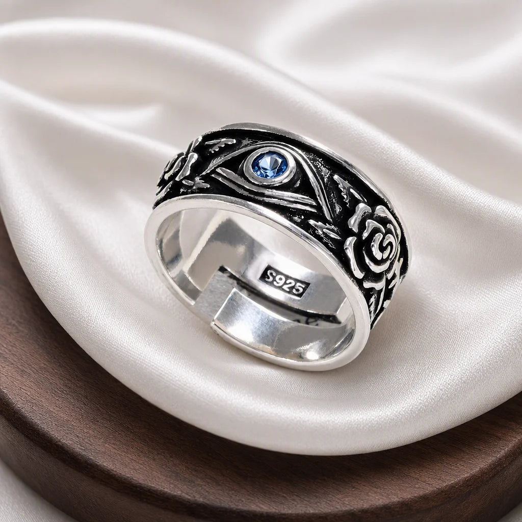 925 Sterling Silver Sparckling Moonstone Minimalist Handmade Ring