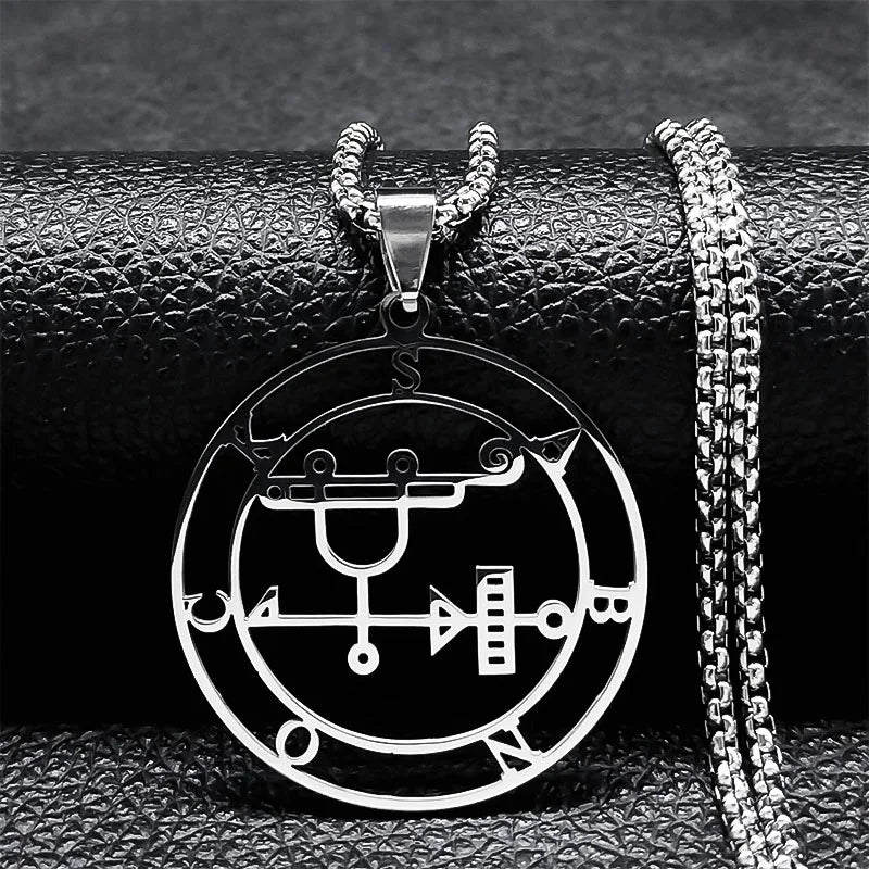 Sigeal Sigil De Lucifer Stainless Steel Satan Necklace