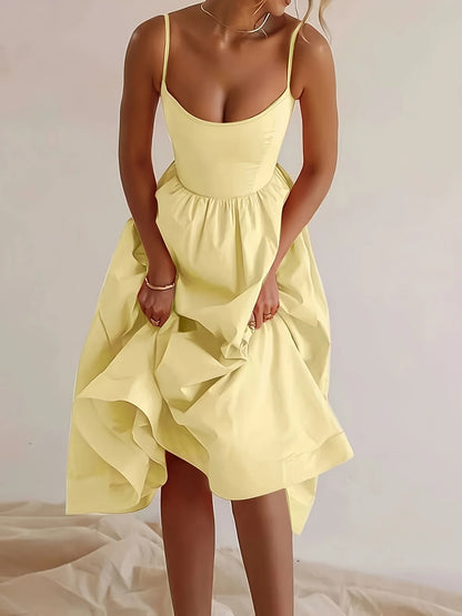 Elegant Sleeveless Chic Strap Dress Minimalist Fit