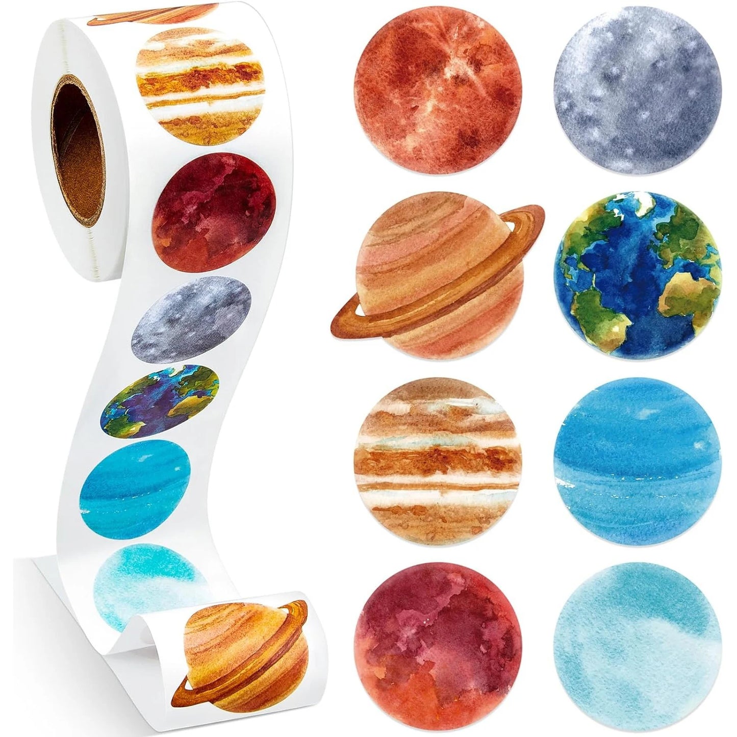 100-500pcs Reward Stickers Space Planet Label Diaries Sticker