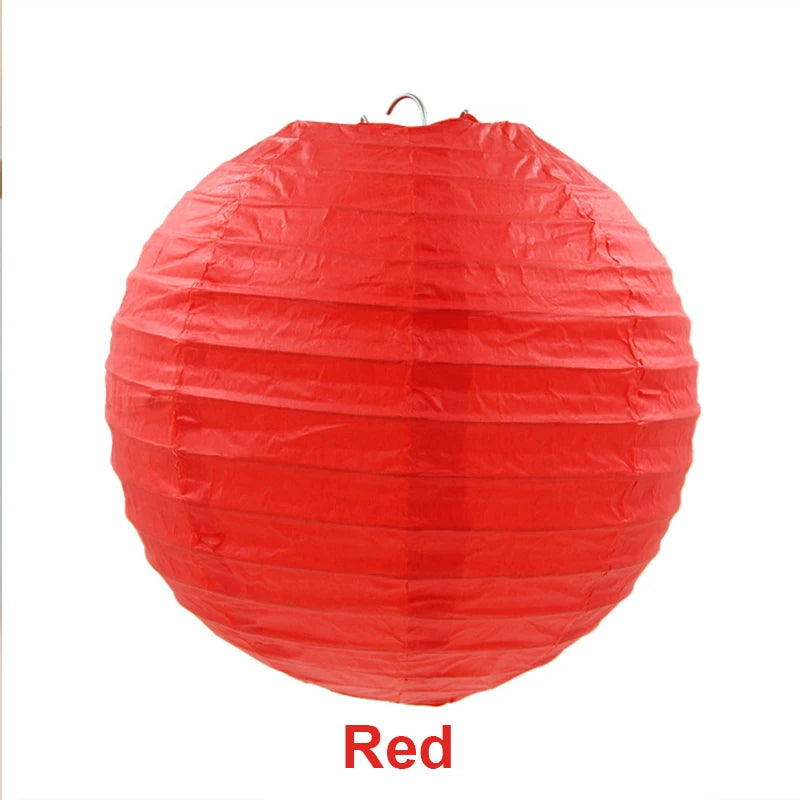 10/15/20/25/30cm Round Chinese Paper Lanterns Birthday Wedding Decor Gift