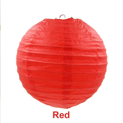 10/15/20/25/30cm Round Chinese Paper Lanterns Birthday Wedding Decor Gift