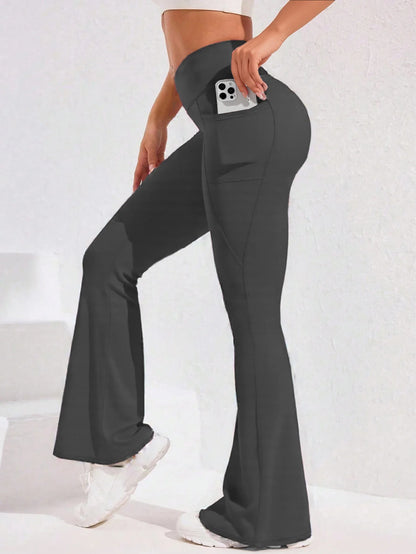 High Waist Flare Leg Yoga Pants