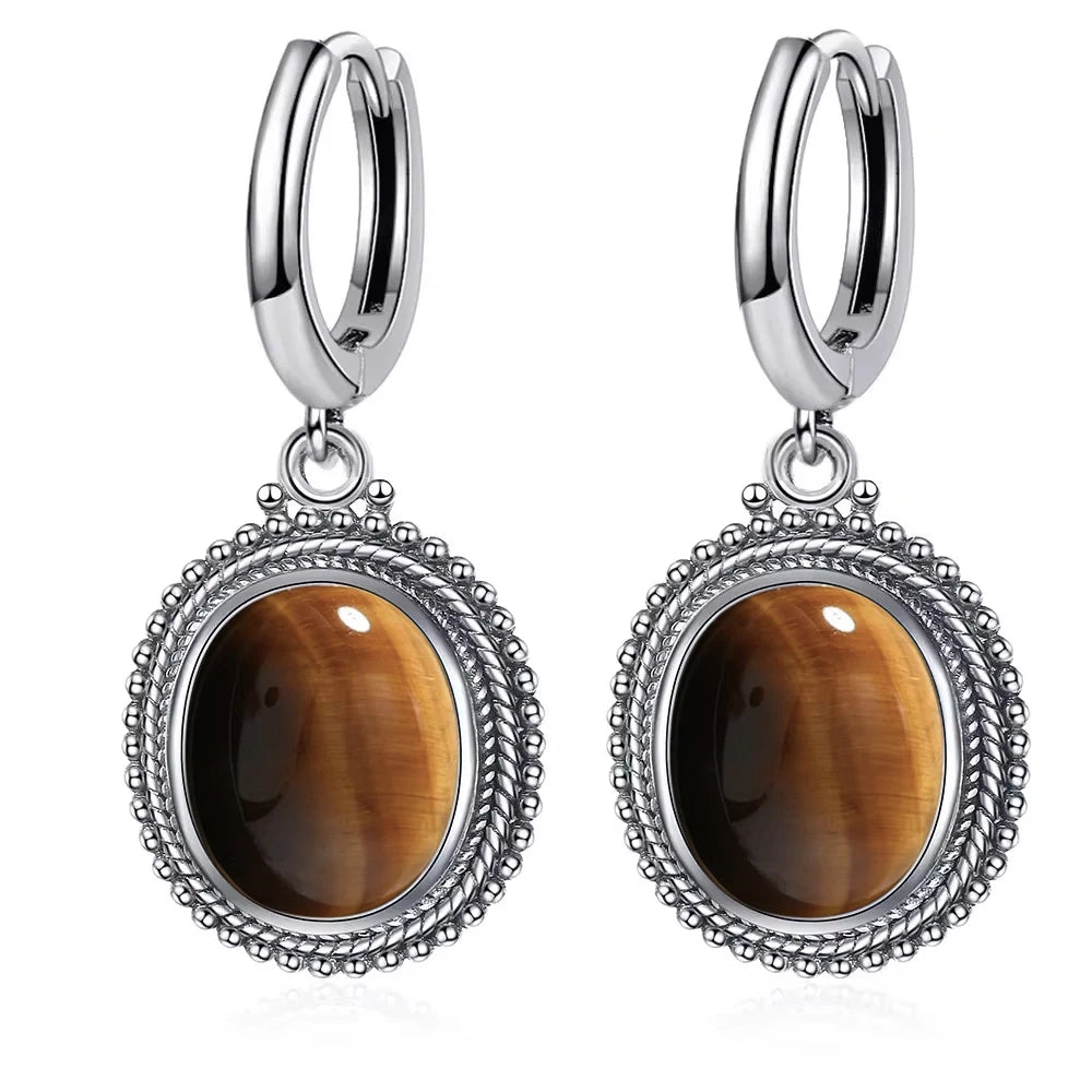 925 Sterling Silver Natural Labradorite Earrings