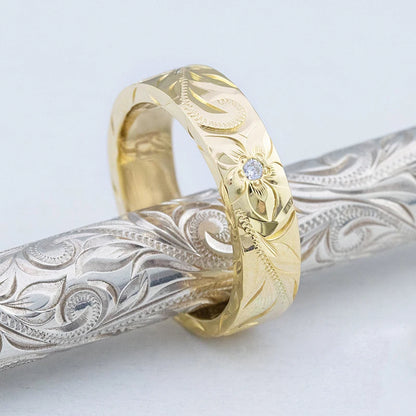 Huitan Aesthetic Flower Floral Pattern Rings