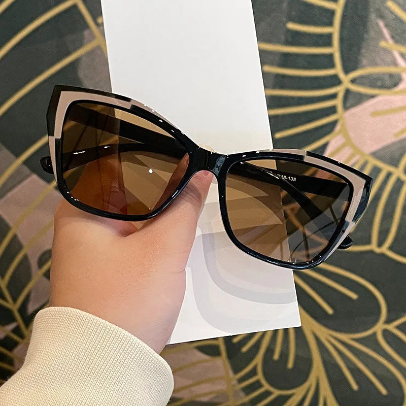 Vintage Square Cat Eye Rectangle Sunglasses