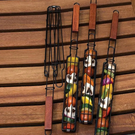 1pcs Portable Nonstick BBQ Grilling Basket Picnics Grill Tools
