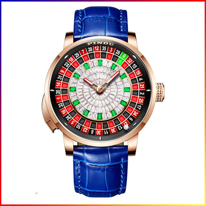 Russian Roulette Game 46MM Mechanical Sapphire Mirror Diamond Dial Watch