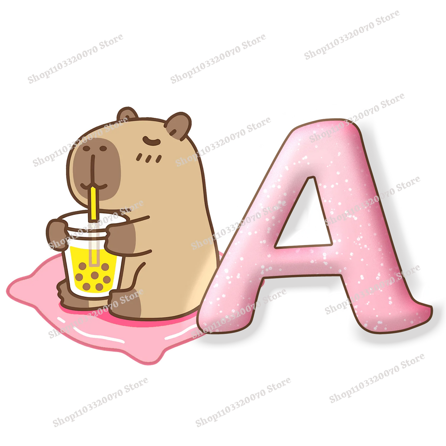 Capybara Pink Lunch Box Kawaii Portable Bento Box
