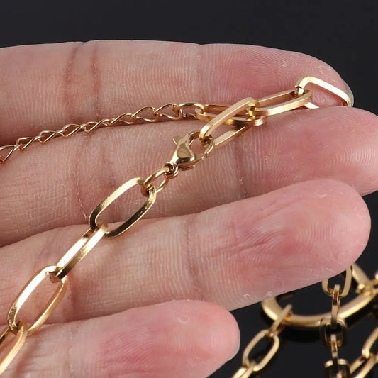 316L Stainless Steel Choker Heart Clavicle Chain Necklaces