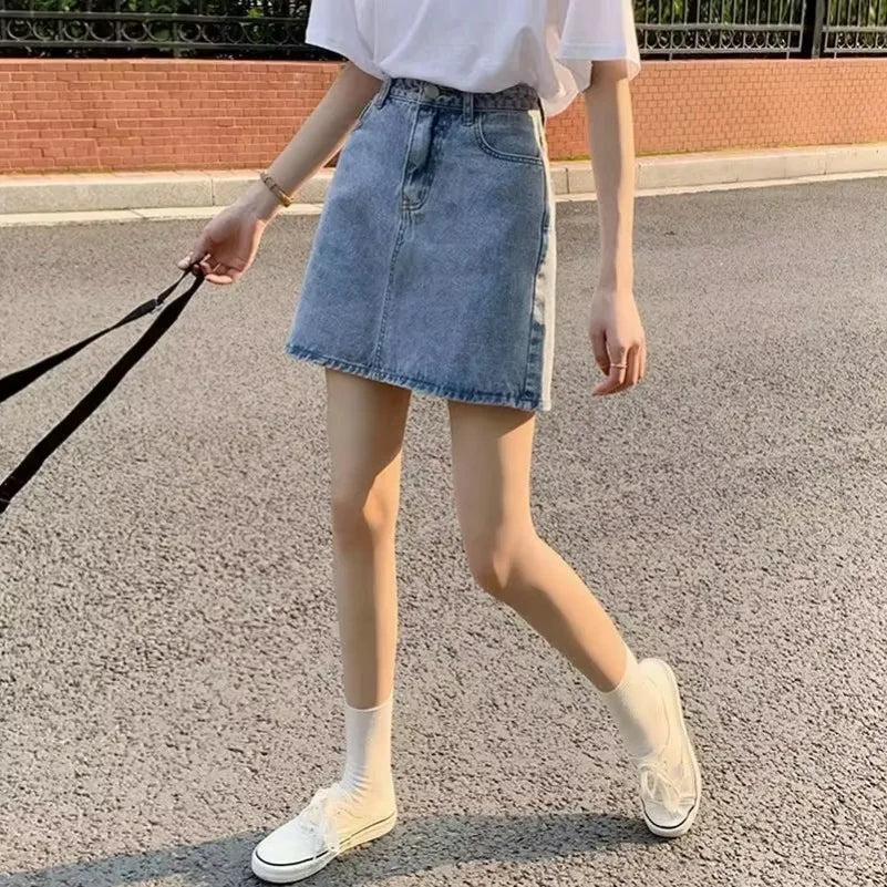 Sexy Tight Bag Hip  Slim Fit Jeans Skirts