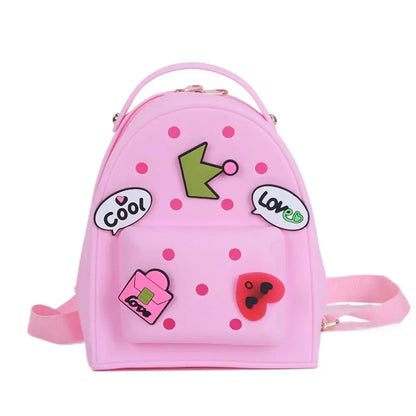 Adjustable Straps Silicone Backpack Waterproof Soft Schoolbags