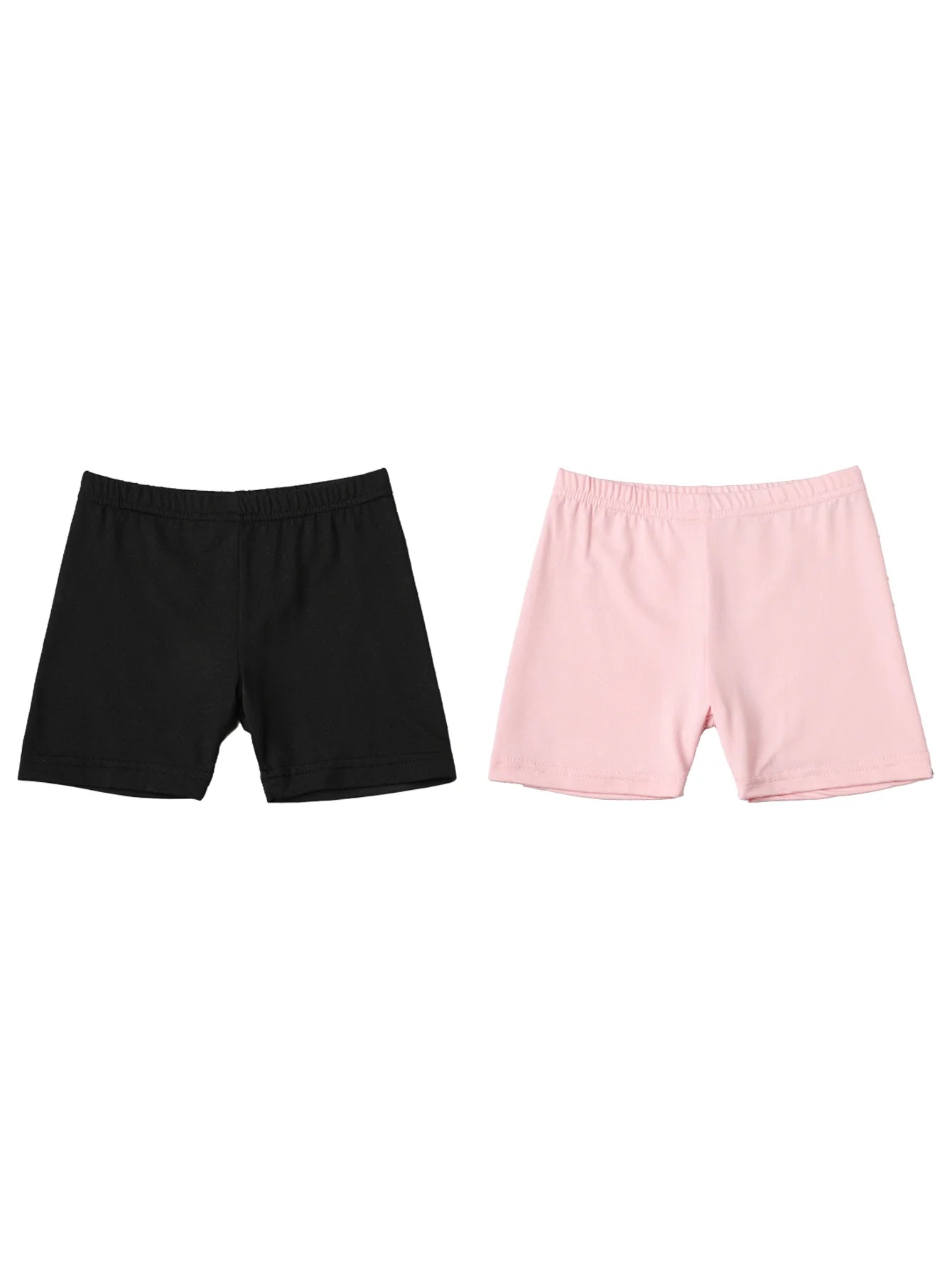2Pcs Summer Solid Color Kids Leggings Girls