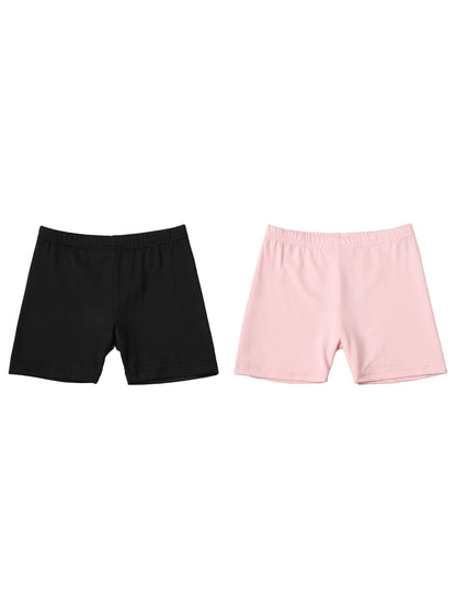 2Pcs Summer Solid Color Kids Leggings Girls