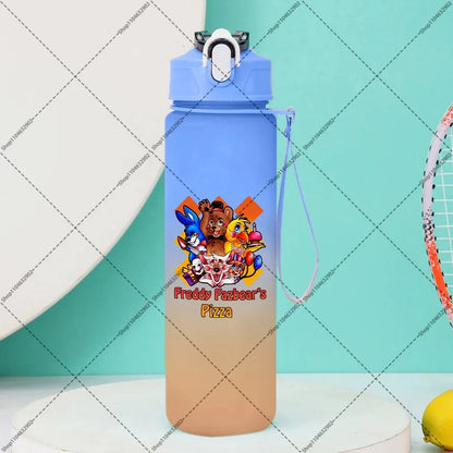 750ml FNAF Water Bottle with Straw Five Nights At Freddys Cartoon Anime