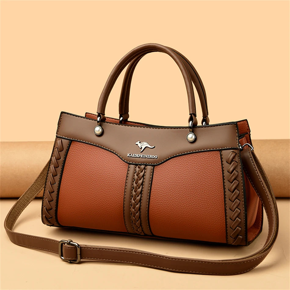 Luxury Multi Layered High Quality Soft Leather Messenger Bag