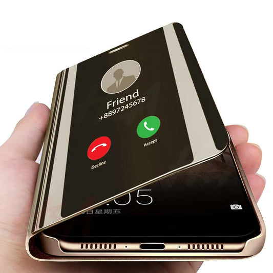 Samsung Galaxy Luxury Smart Mirror Magnetic Flip Leather Phone Cases
