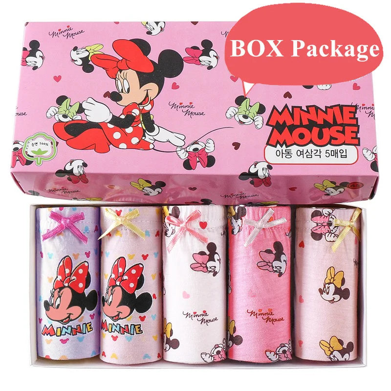 5 Packs/Box Mickey Cartoon Soft Cotton Underwear
