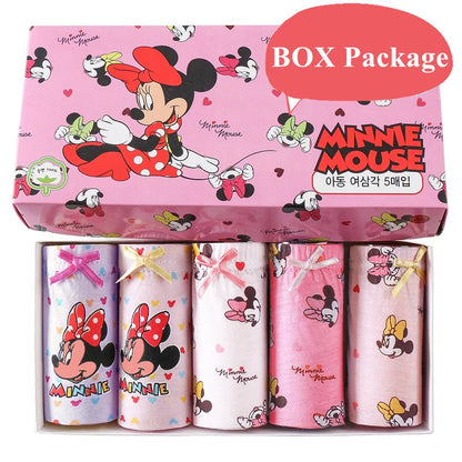 5 Packs/Box Mickey Cartoon Soft Cotton Underwear