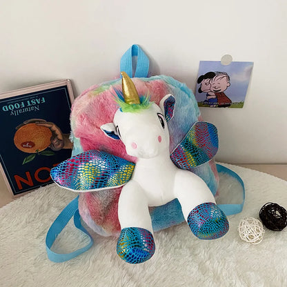 Cartoon School Book Bag Cute 3D Fur Backpacks