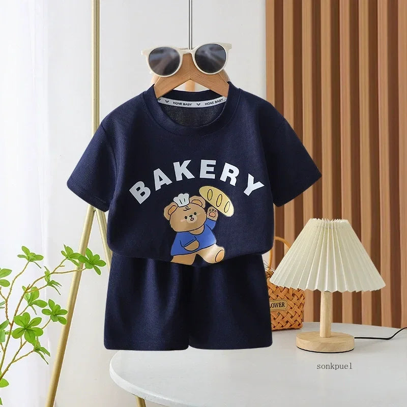 2Pcs Children Tshirt Shorts Set