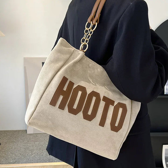 Letters Tote Canvas Campus Handbag Bolsa