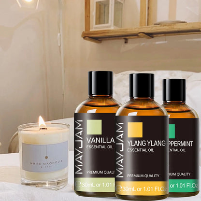 زيت عطري للعلاج بالروائح العطرية، زيت اللافندر والفانيليا والياسمين