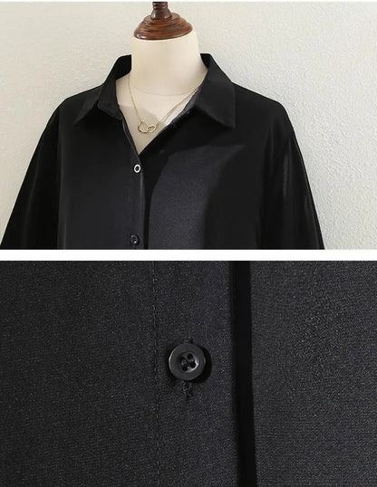 Blusas de oficina de manga larga tipo farol para mujer