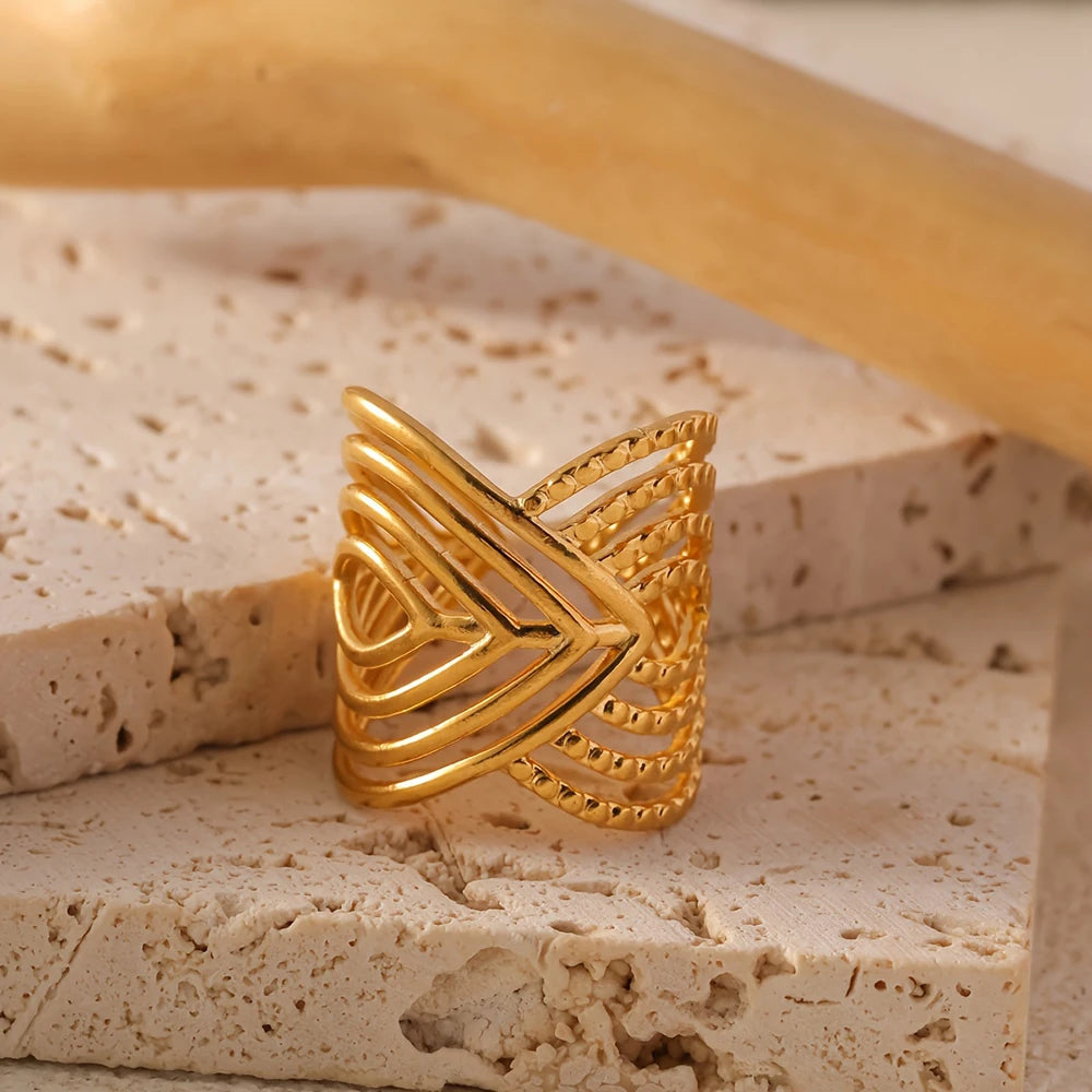 حلقة مفتوحة فريدة من نوعها من الفولاذ المقاوم للصدأ