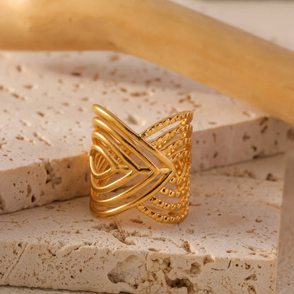 حلقة مفتوحة فريدة من نوعها من الفولاذ المقاوم للصدأ